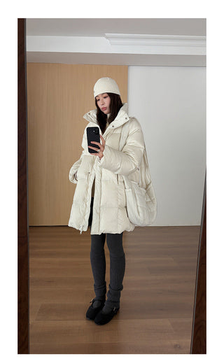 satchel down coat