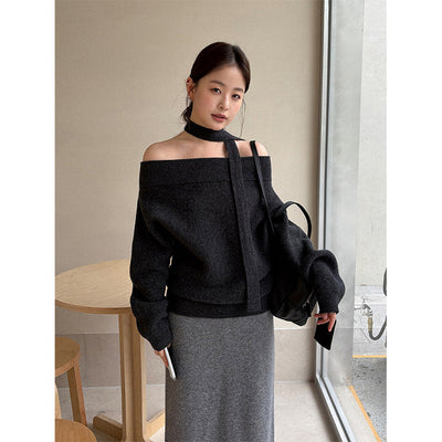 ribbon knit sweater