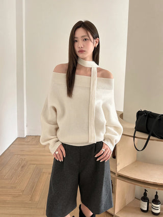 ribbon knit sweater