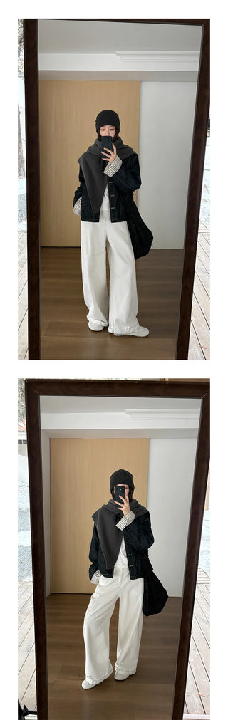 striped denim jacket