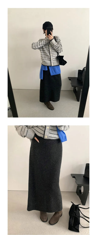 straight knit skirt