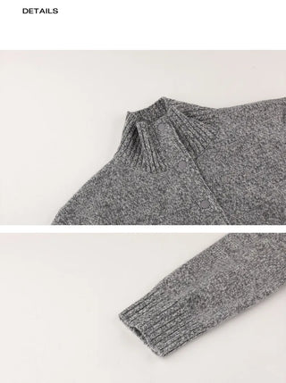 turtleneck knit cardigan