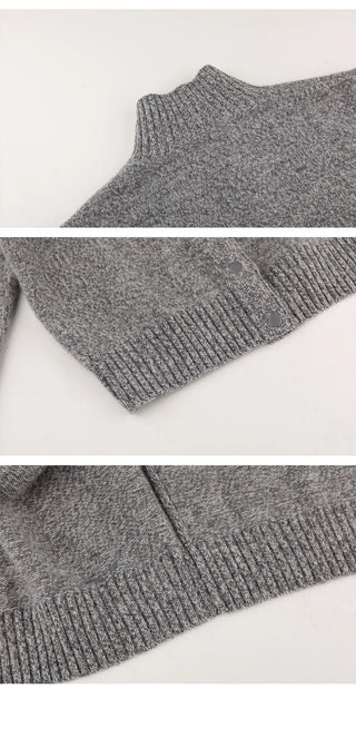 turtleneck knit cardigan