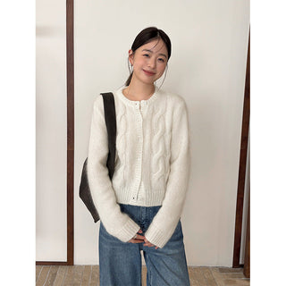 twist knit cardigan