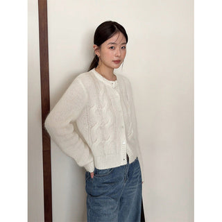twist knit cardigan