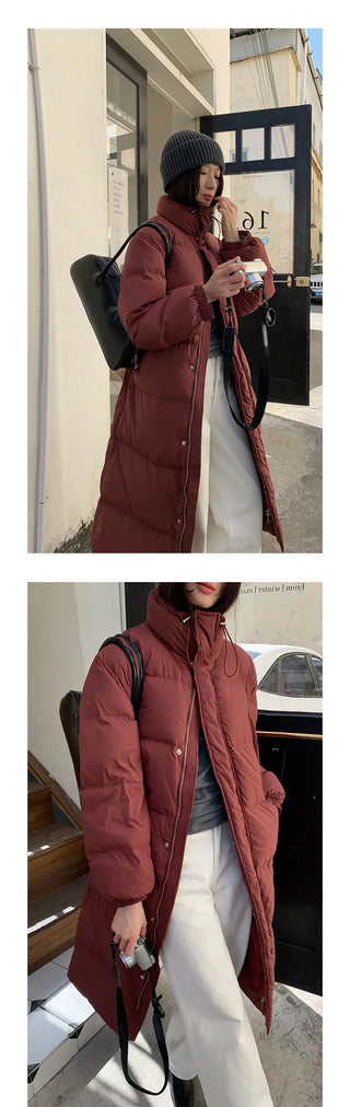 extended down coat