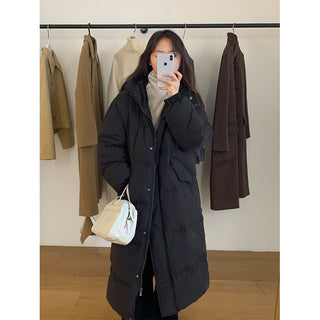 hooded down coat