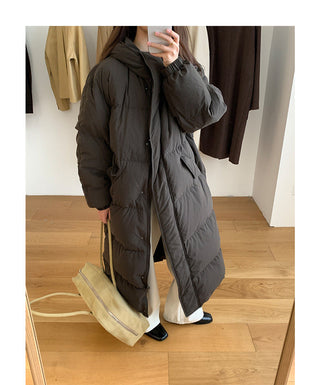 hooded down coat