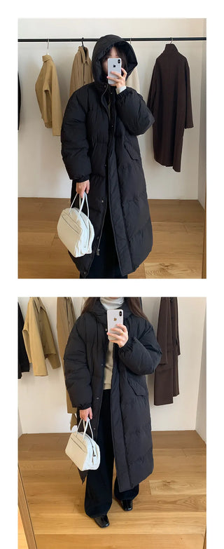 hooded down coat