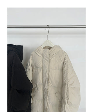 hooded down coat