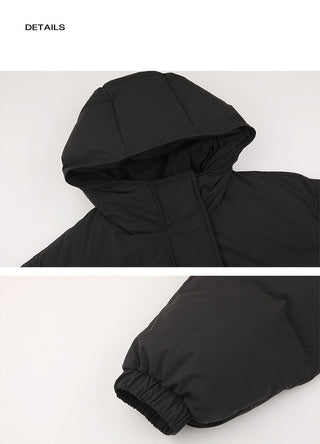 hooded down coat