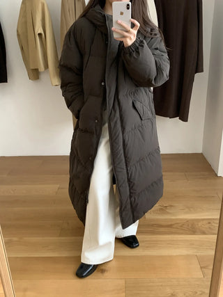 hooded down coat