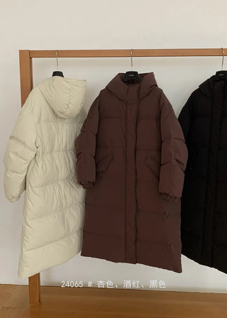 hooded down coat