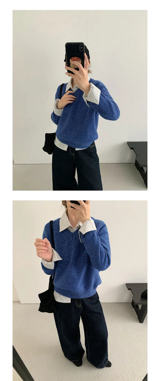 v-neck wool sweater