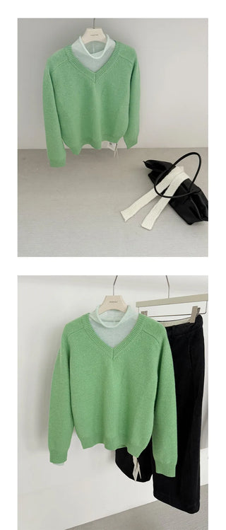 v-neck wool sweater