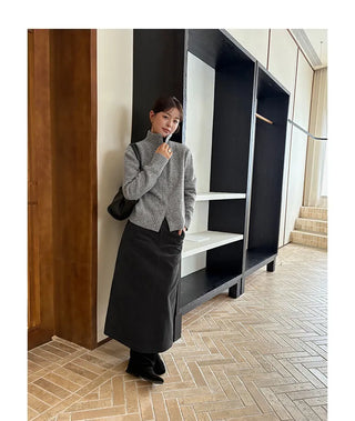 corduroy straight skirt