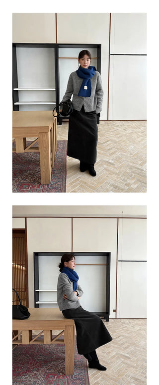 corduroy straight skirt