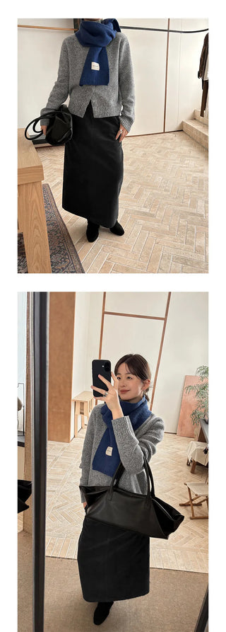 corduroy straight skirt