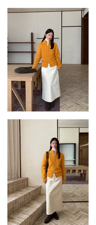 corduroy straight skirt