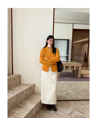 corduroy straight skirt