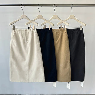 corduroy straight skirt