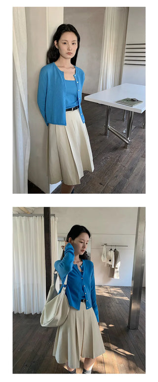 a-line pleated skirt