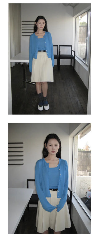 a-line pleated skirt