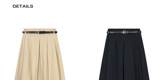 a-line pleated skirt