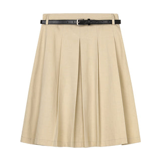 a-line pleated skirt