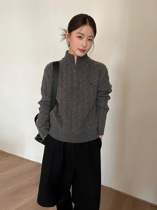 cable knit sweater