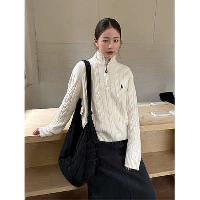 cable knit sweater