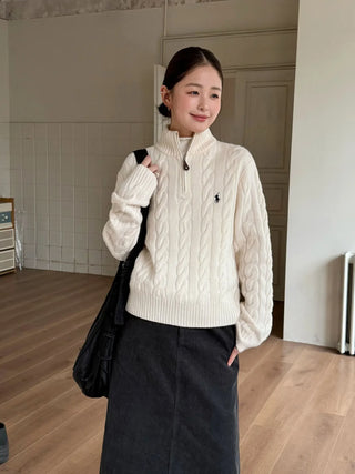 cable knit sweater