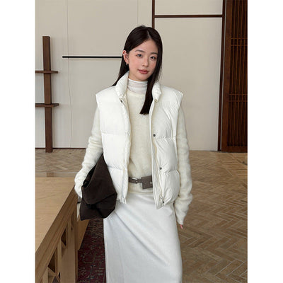stand collar vest