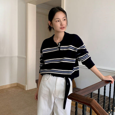 striped polo shirt