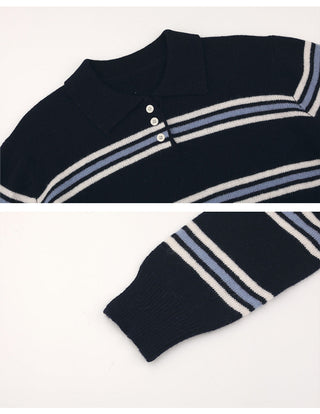 striped polo shirt