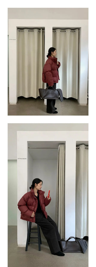 white duck down jacket