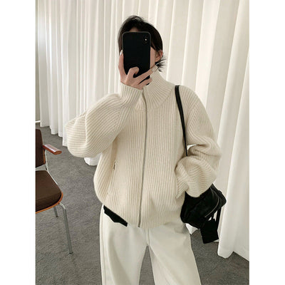 thermal zip sweater