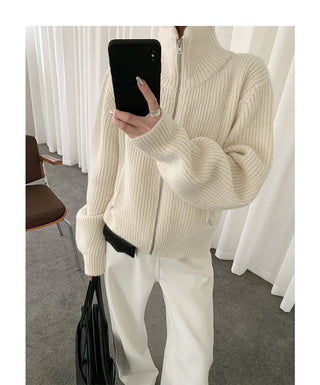 thermal zip sweater