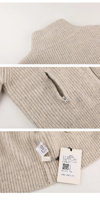 thermal zip sweater