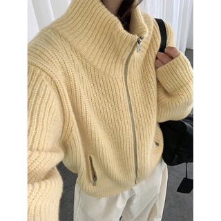 thermal zip sweater