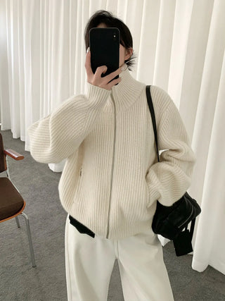 thermal zip sweater