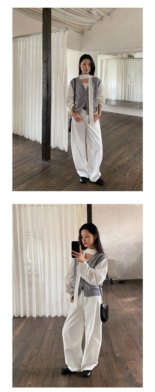 letter embroidery vest