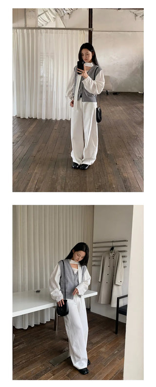 letter embroidery vest