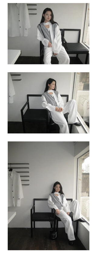 letter embroidery vest