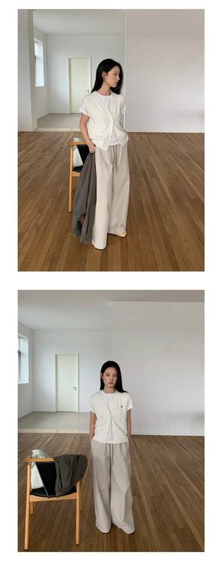 letter embroidery vest