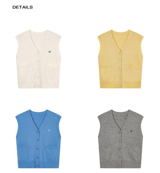 letter embroidery vest