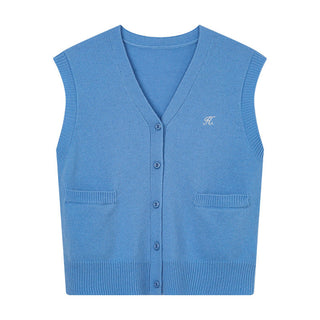 letter embroidery vest