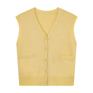 letter embroidery vest