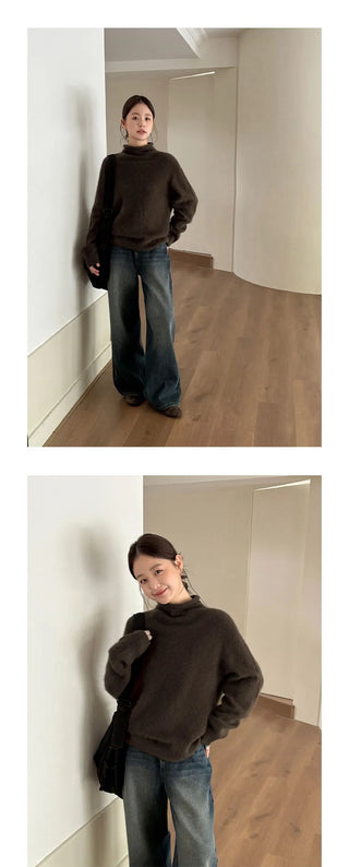 cashmere pile sweater