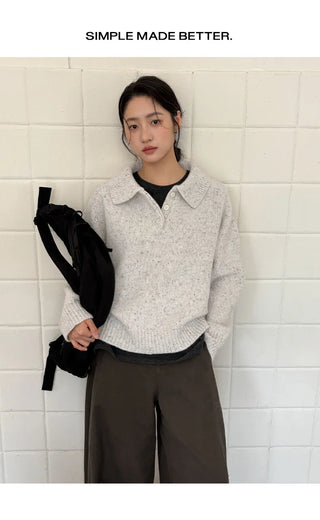 variegated knit sweater